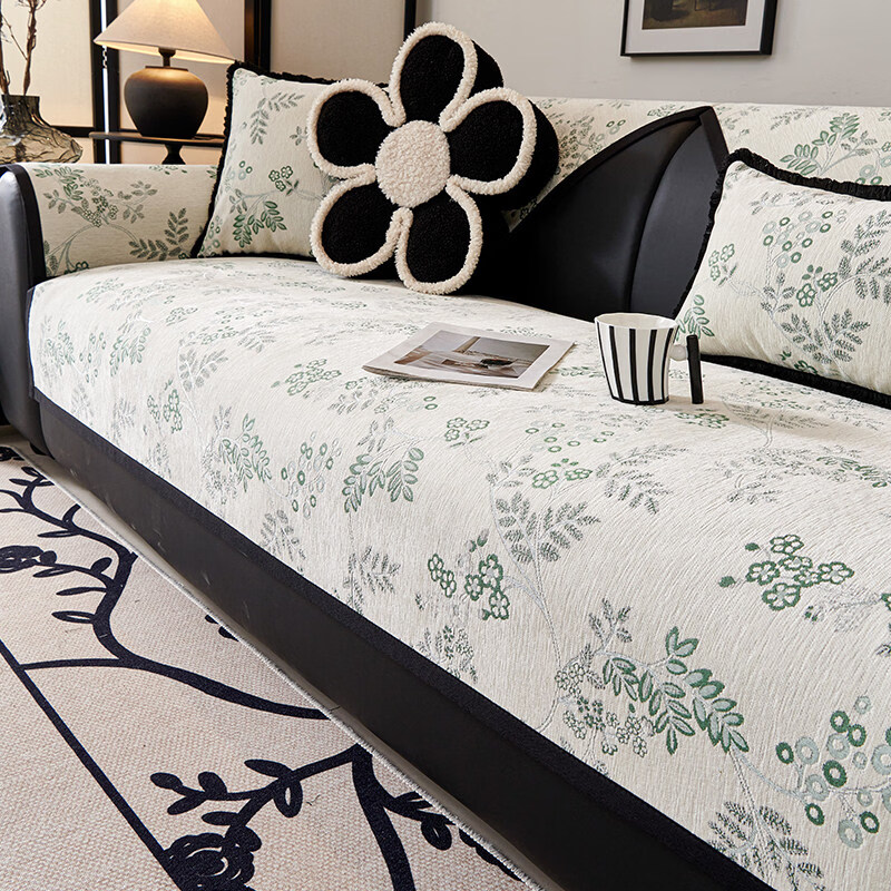 正圣沙发垫四季通用防滑2026年新款法式复古轻奢高级感沙发专用垫 芳华-抹茶绿【柔软透气 吸湿排汗】 70cm*70cm