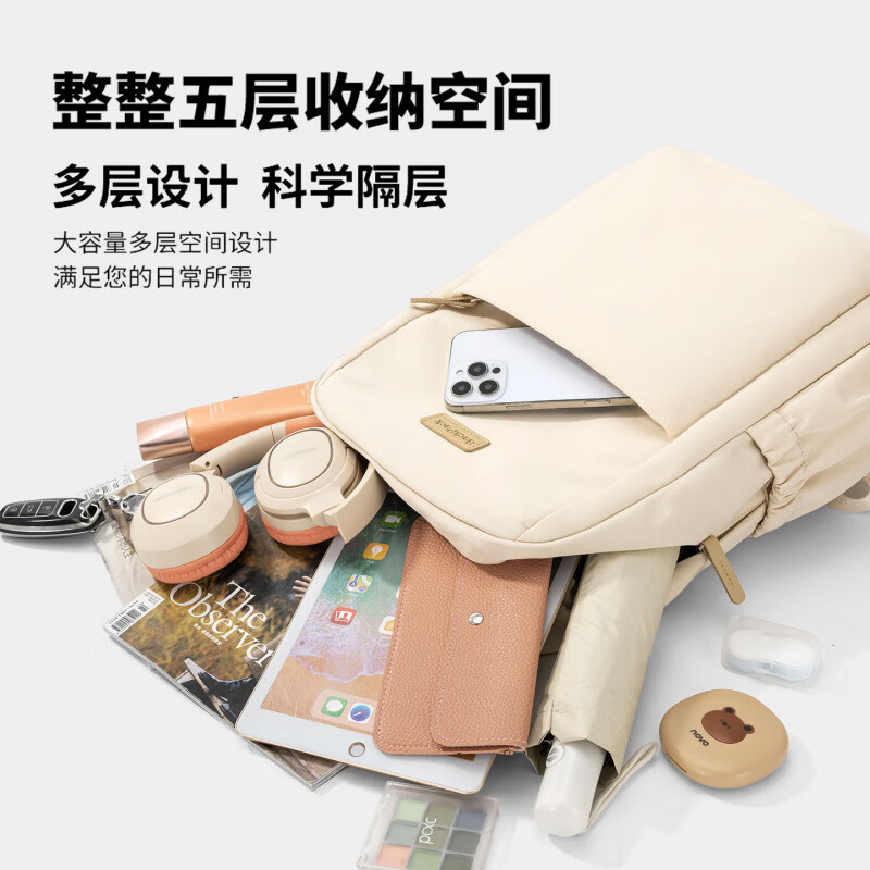 适用于拯救者Y7000P电脑包15.6寸Y9000P游戏本R9000P双肩包16寸R7 507米白色 炫彩Y 16英寸