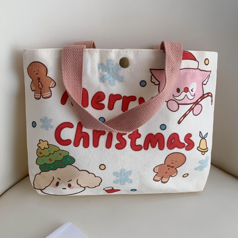 【甄选厂家】帆布包包女2025新款手拎布袋大学生上班饭盒包小包手 春天的信