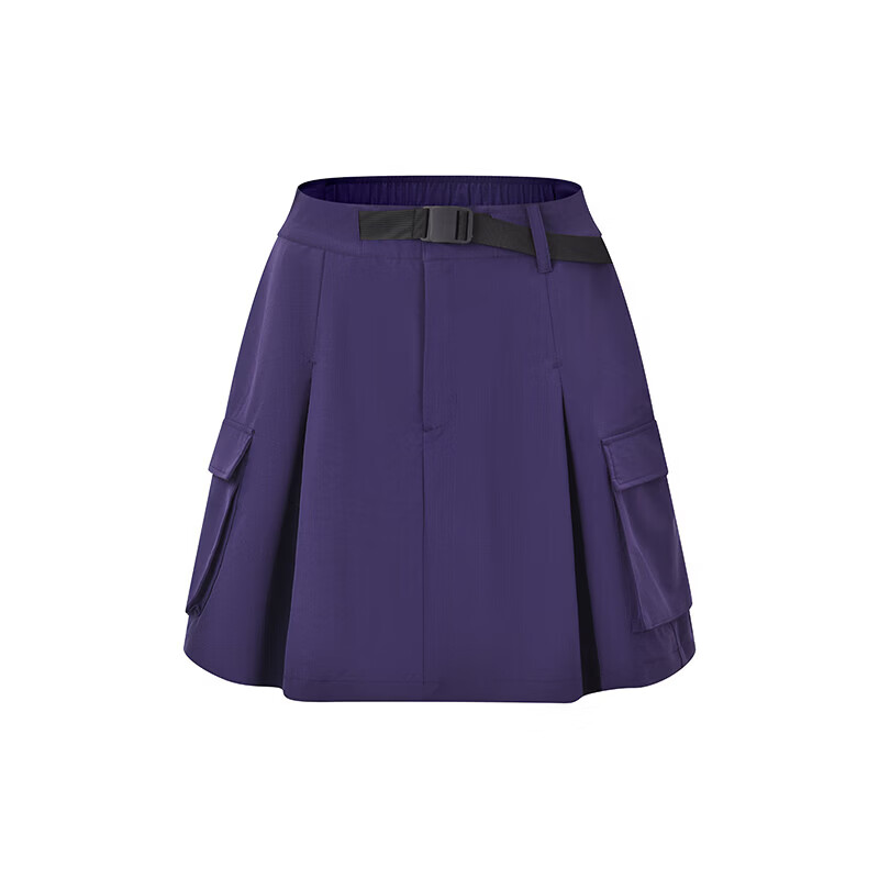 多威（Do-win）【26新品】运动半身裙女短裙防走光透气户外跑步裙A字裙高腰女款 3352214D-F/紫色 2XL