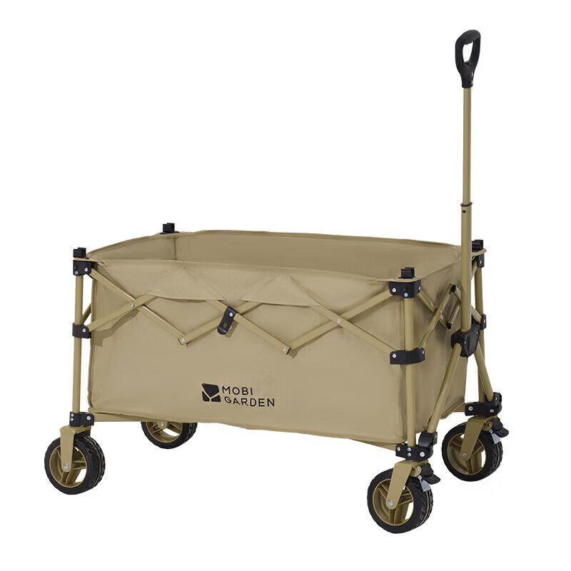 牧高笛（MOBIGARDEN）云际S聚拢四向折叠露营推车宽轮带刹车营地车 NX25689003 细沙黄