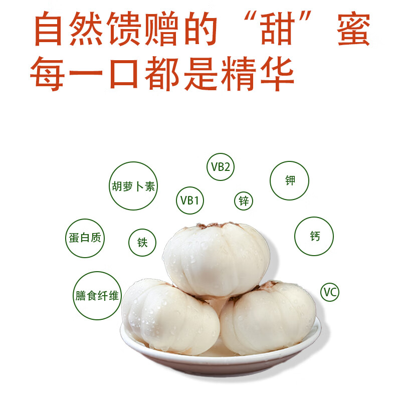 米家山兰州有机鲜百合 有机认证甜百合 产地直发九年生精品百合兰州特产 有机精品三头皇 (1斤9颗) 2斤