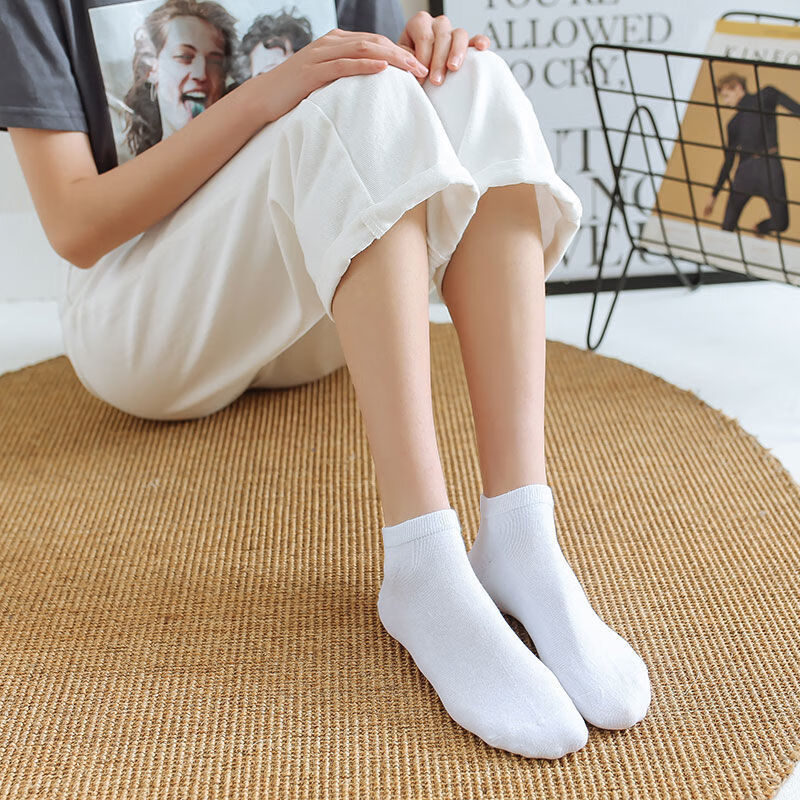 雅鹿袜子男士短袜夏季薄款防臭吸汗船袜抗菌不掉跟隐形袜学生运动袜子 每双仅5毛多】20黑+10白+10灰【共40双】 均码 雅鹿 10A抑菌/高弹透气/抗起球