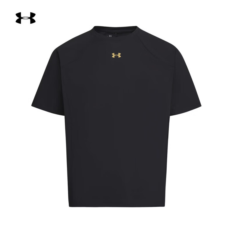 安德玛（Under Armour）【马年新春系列】26春夏新款CNY男子宽松运动休闲短袖T恤6014315 黑色001 XL (180)