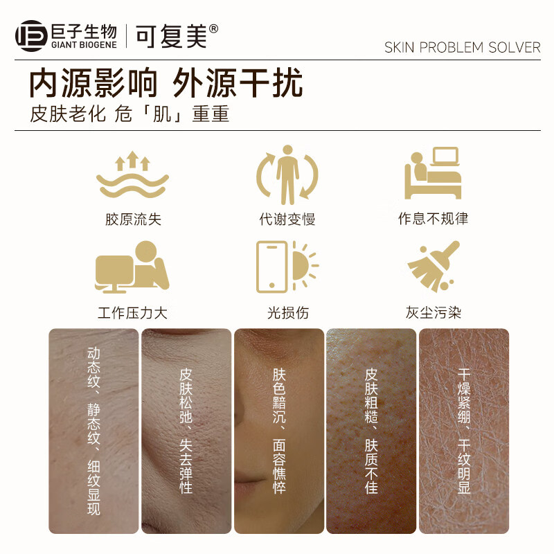 可复美凝润抚纹精华面膜 提拉紧致肌肤淡化皮肤干细纹保湿抗皱小金膜 抚纹精华面膜5片【单片装】