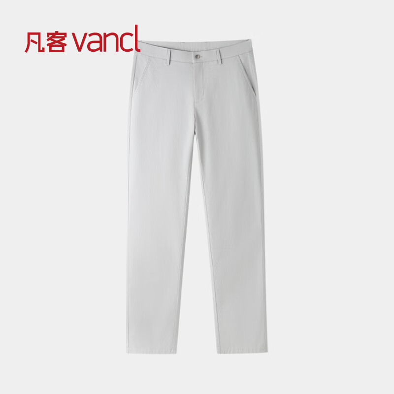 凡客诚品（VANCL）凡客夏季新款棉麻莱赛尔混纺休闲直筒裤宽松高级感 浅灰 30