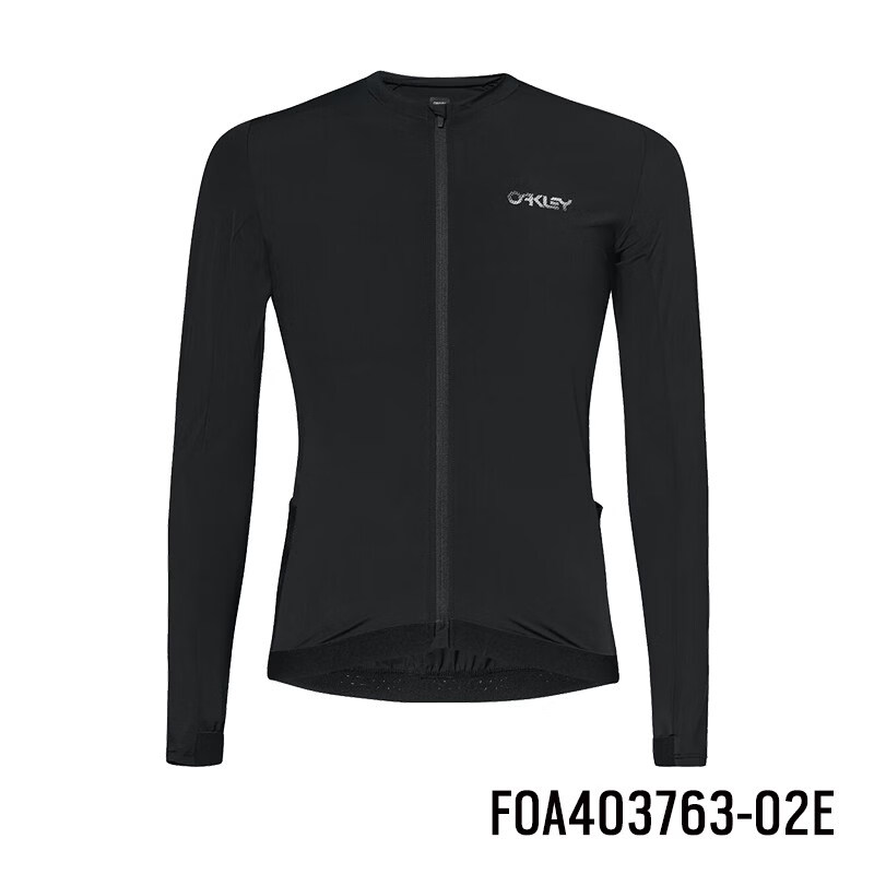 OAKLEY欧克利春夏全拉链环保透气舒适骑行上衣外套男FOA403763 黑色-02E S