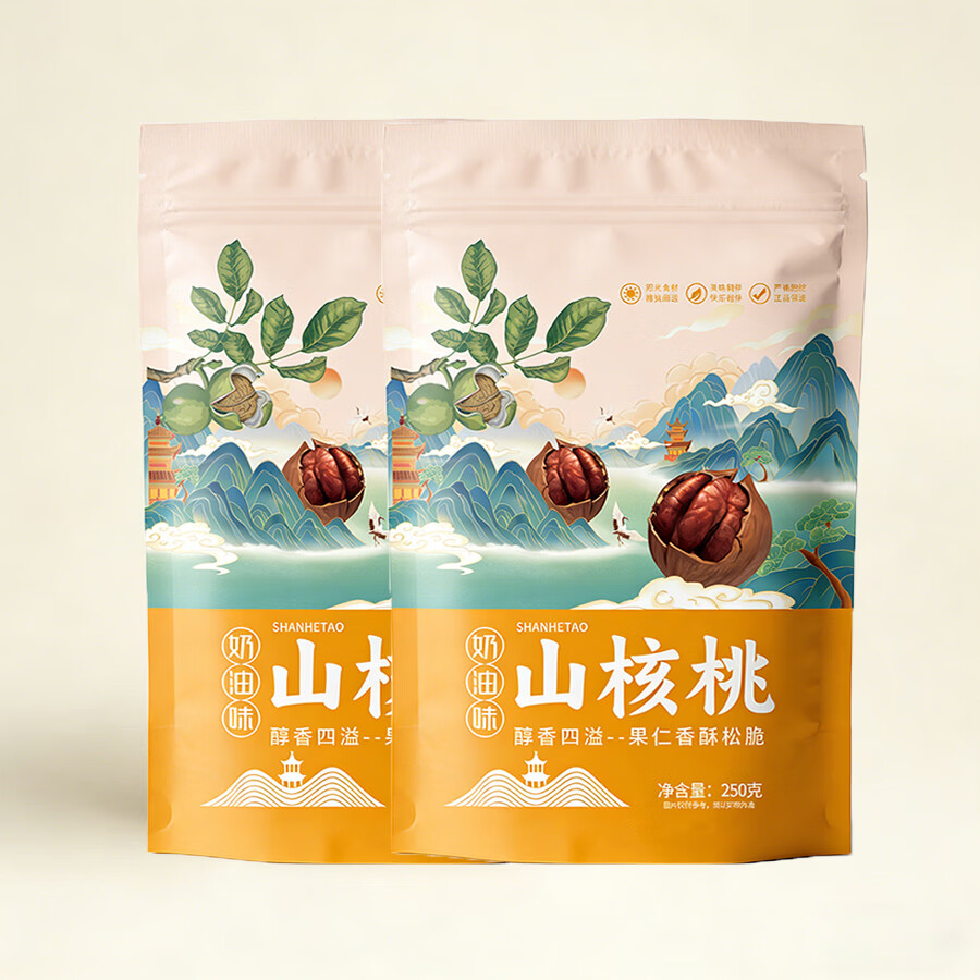 �ű����ٰ�ɽ���Ҵ�װ�غð�Ұ��ɽ����С����ÿ�ռ����ʳ���ʳƷ��װ ���»����С�����ζ250g *2�� 59.8Ԫ