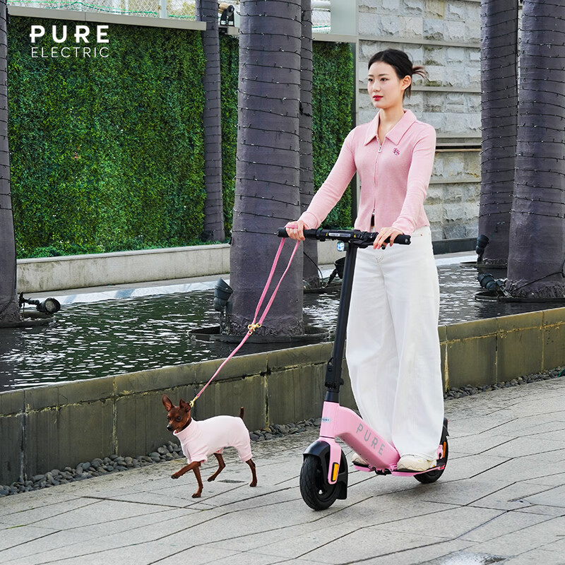 佩尚Pure Electric电动滑板车成人二轮折叠电动车小型轻便迷你代步车 Pure Advance丝绒粉