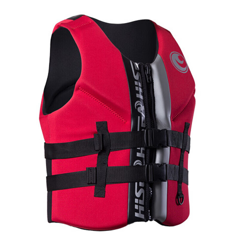 海升成人救生衣钓鱼游泳安全衣 救生背心浮水钓鱼漂流冲浪浮力衣 红色 XXXL