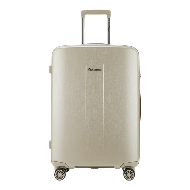 Diplomat外交官行李箱PC材質(zhì)拉桿箱萬向輪旅行箱大容量TC-2623 米金色 24英寸 -適用中短途【需托運(yùn)】