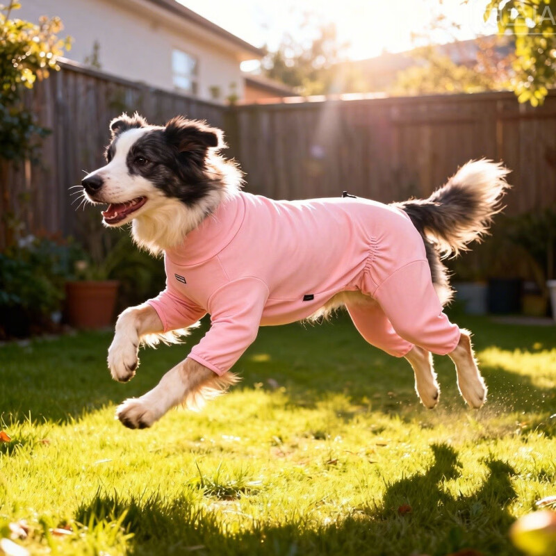 KOOGAL宠物睡衣德绒加厚高领保暖服装四脚狗狗小中大型犬弹力金毛狗衣服 浅粉色【德绒】 6XL【建议88-115斤】 京东折扣/优惠券