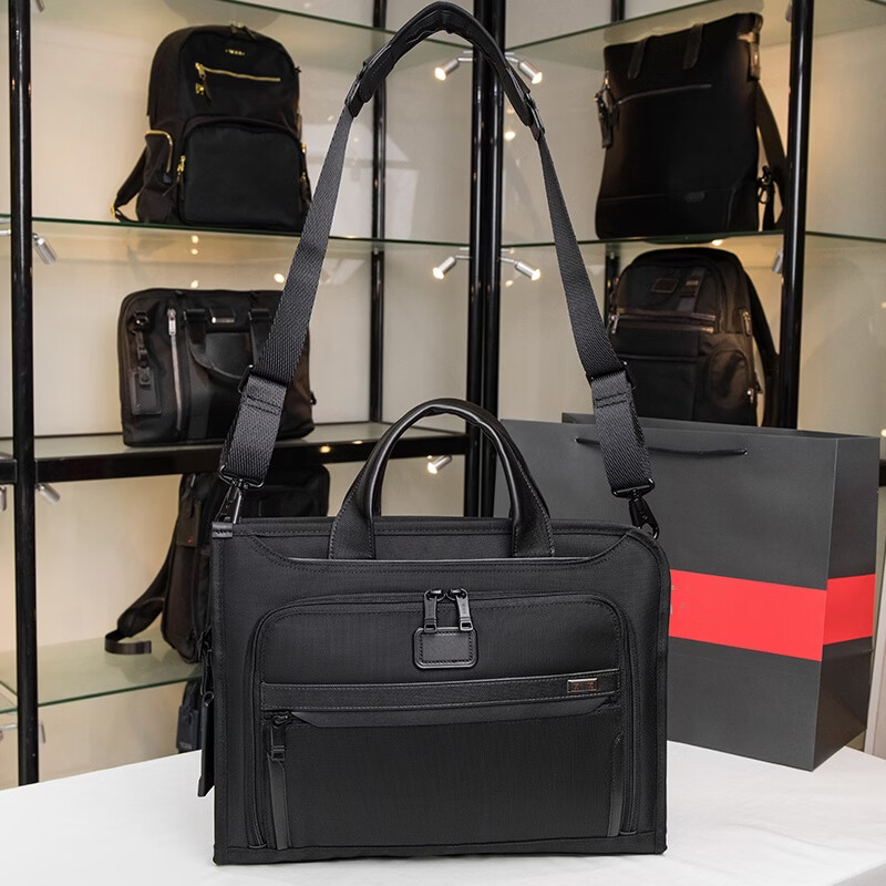 弹道尼龙男士公文包简约大容量商务出差通勤单肩斜手提电脑包 黑色 2603110蓝色