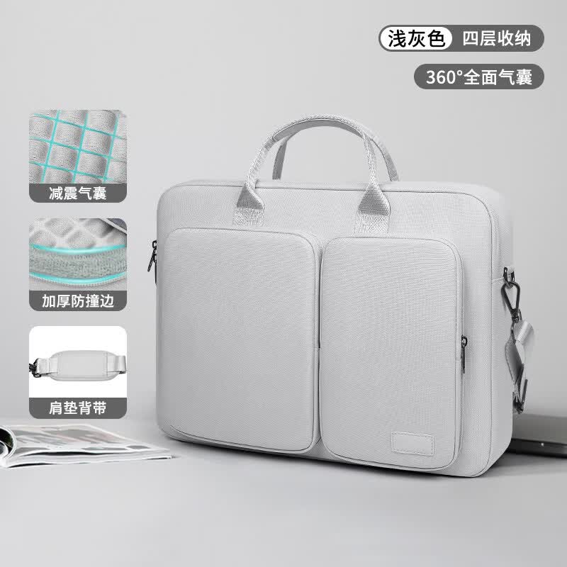 适用于机械蛟龙16pro电脑包16英寸极光X/Pro耀世15Pro保护套15.6 2026款灰色【内置全气囊】 17.3英寸 可装104-108按键的键盘