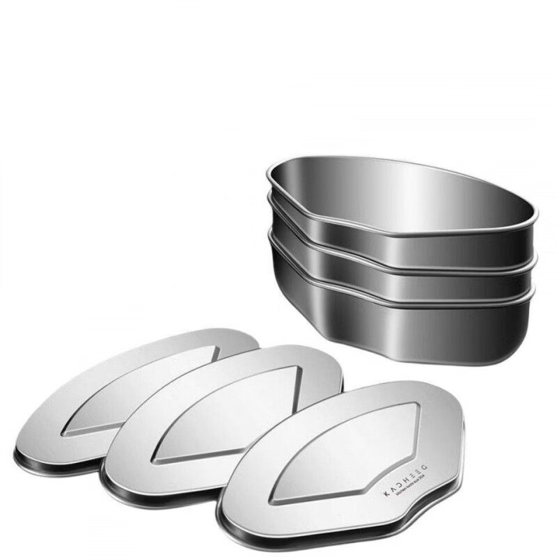 304食品级蒸笼特厚不锈钢扇形蒸盘蒸盒蒸锅笼屉带盖子 升级特厚：【6盒+6钢盖】不串味+一盘多用