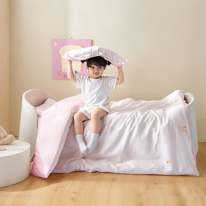 水星家纺幼儿园长绒棉抗菌套组·森林畅游七件套 幼儿园长绒棉抗菌套组·森林畅游 床笠款 60cm×135cm