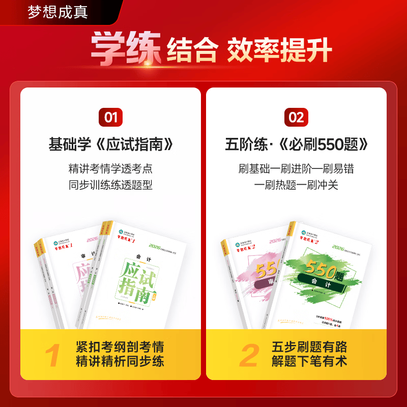 官方直营 正保会计网校注册会计师2026cpa教材梦12应试指南必刷550题陈庆杰会计审计税法经济法财管战略基础讲义真练习题库图书 财务成本管理 2026注册会计师