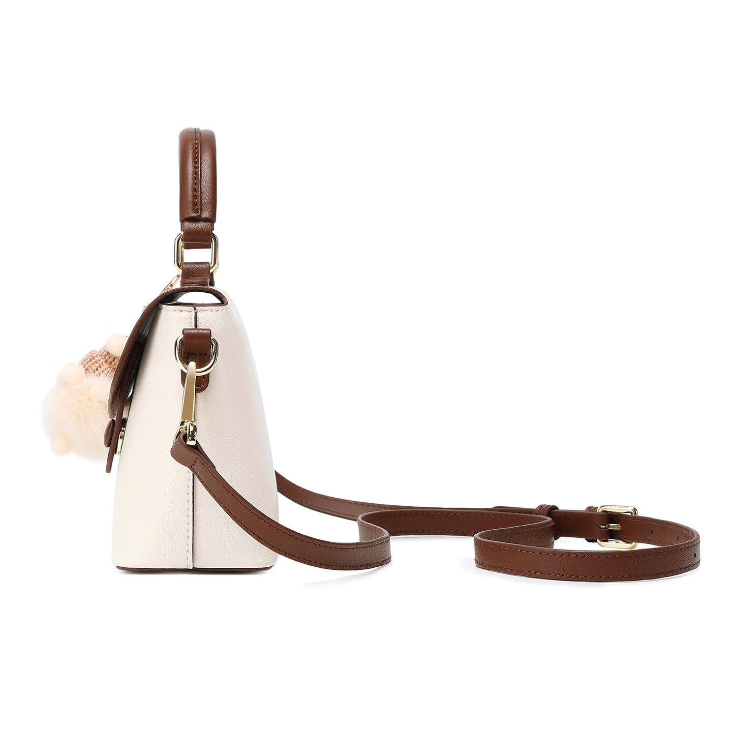 纪诗哲轻奢侈包包女包2026新款女士单肩斜挎手提包送老婆女友生日礼物 米白色【2025年新款】 品牌礼盒