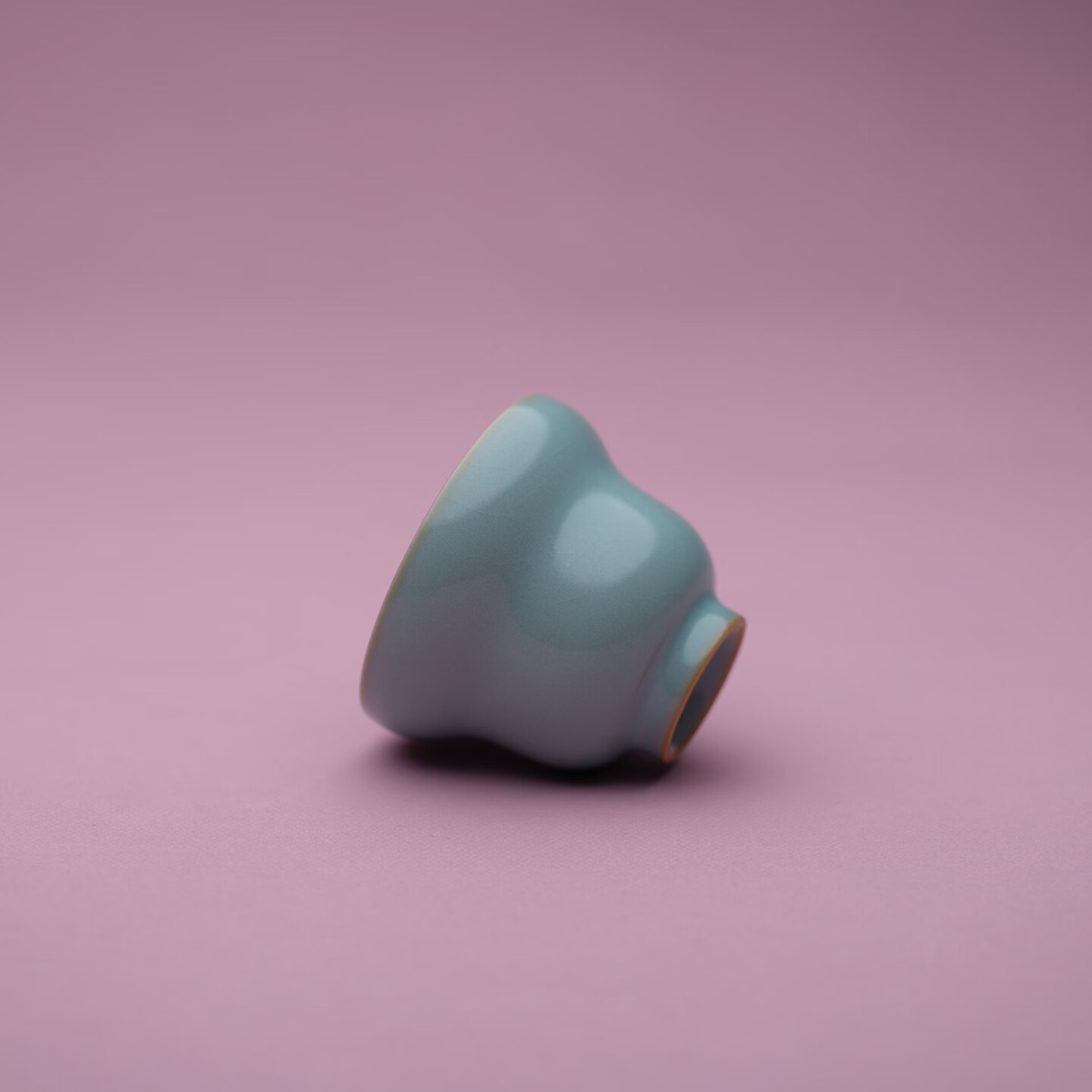 文华汝瓷朱文立朱宇华 汝瓷茶杯主人杯单杯品茗杯葫芦杯天青高端礼盒装