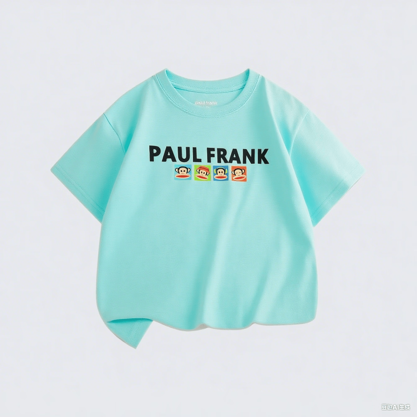 大嘴猴（paul frank）童装儿童短袖T恤2025款男女童宽松舒适休闲纯棉中大童上衣 0AF 克莱茵蓝 160