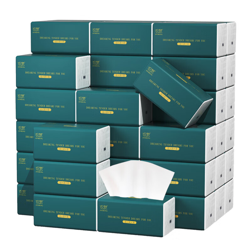 织梦 抽纸巾大包家用5层400张面巾纸餐巾纸 5层 400张*3包