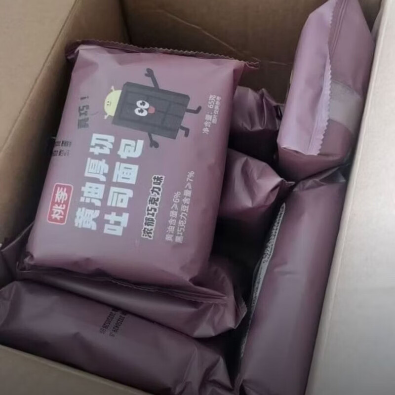 桃李黄油厚切吐司面包整箱早餐食品巧克力面包学生早餐速食零食 黄油厚切吐司面包65g8袋