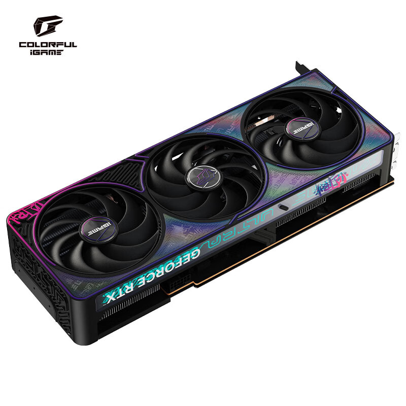 七彩虹(Colorful)iGame GeForce RTX 5070 Ti Ultra Z BLACK OC 16GB GDDR7 DLSS 4.5 背插 光追游戏设计电脑显卡
