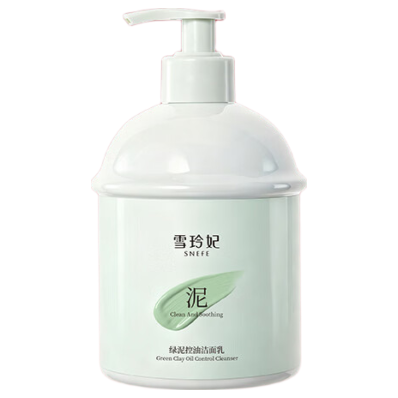 雪玲妃洗面奶绿泥500g控油舒缓保湿深入清洁毛孔去黑头净透毛孔洁面乳