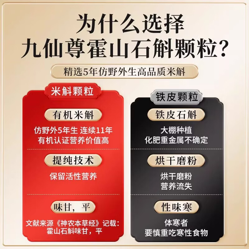 九仙尊7S霍山石斛西洋参颗粒3g54袋米斛枫斗冲剂节日送长辈高档礼物盒 【两月礼盒】3g*54袋/盒