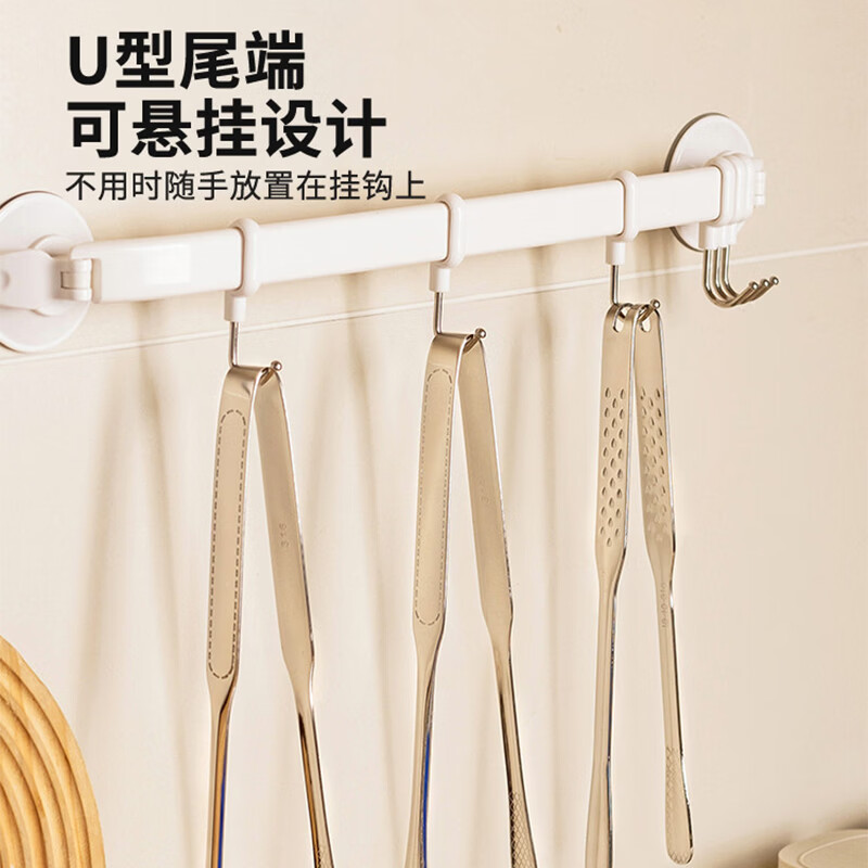 优赏加厚不锈钢韩式烤肉夹子防烫烧烤夹厨房食品料理牛排自助餐小夹子 304不锈钢烧烤夹 【24cm银色】