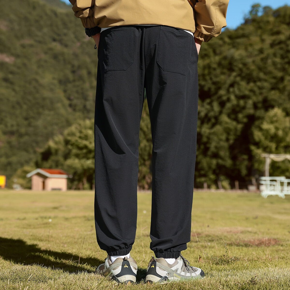 布衣传说休闲裤合集 微弹舒适亲肤百搭小锥形男式休闲裤 黑色12523 XL