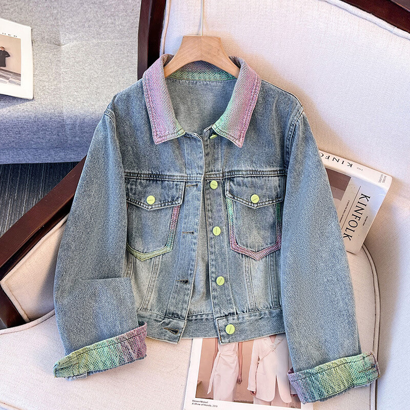 ţ�ж�����2025Ů���＾ŷ���¿�ʱ��ײɫ���츴�ż�����������Ů ��ɫ S 109.8Ԫ