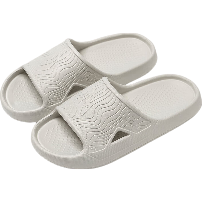 惠夫人拖鞋男室内EVA防滑家用凉拖鞋男居家浴室拖鞋洗澡夏季情侣一字拖 EVA  浅灰 42-43 （适合41-42码）