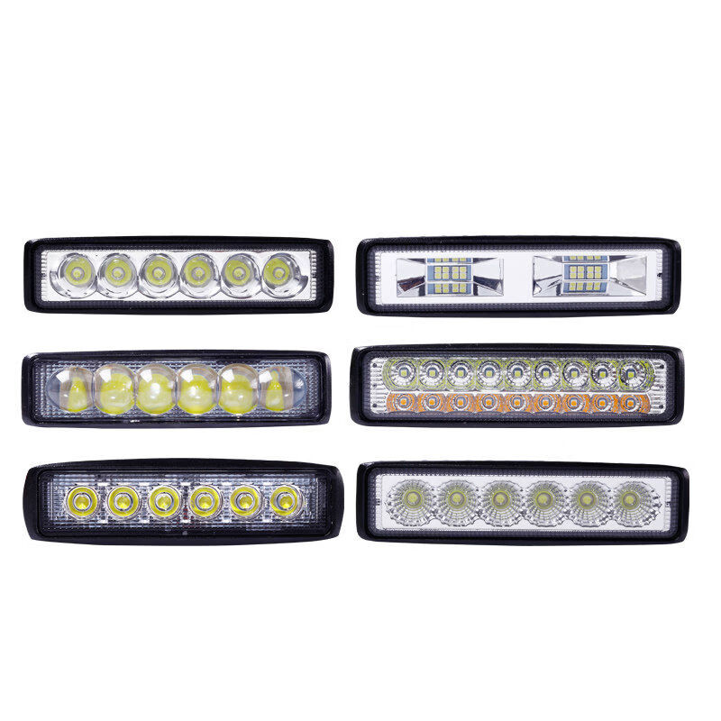 CLCEYLED车灯货车LED射灯客厅灯12v24v车灯强光倒车灯工程堆高 长6珠纹款光 单支装