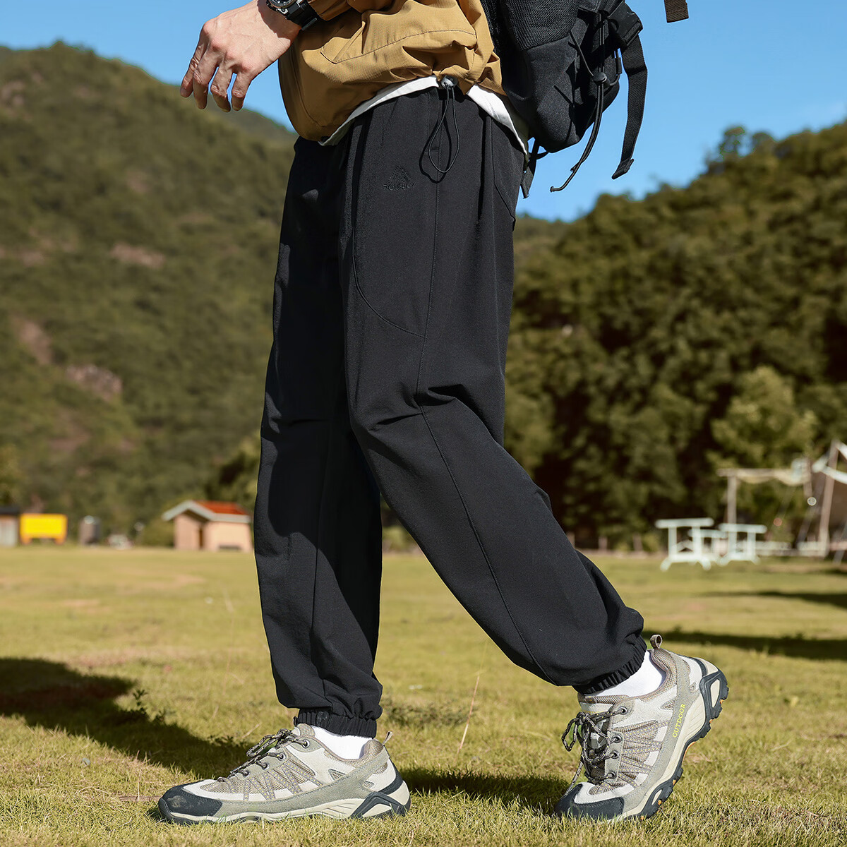 布衣传说休闲裤合集 微弹舒适亲肤百搭小锥形男式休闲裤 黑色12523 XL