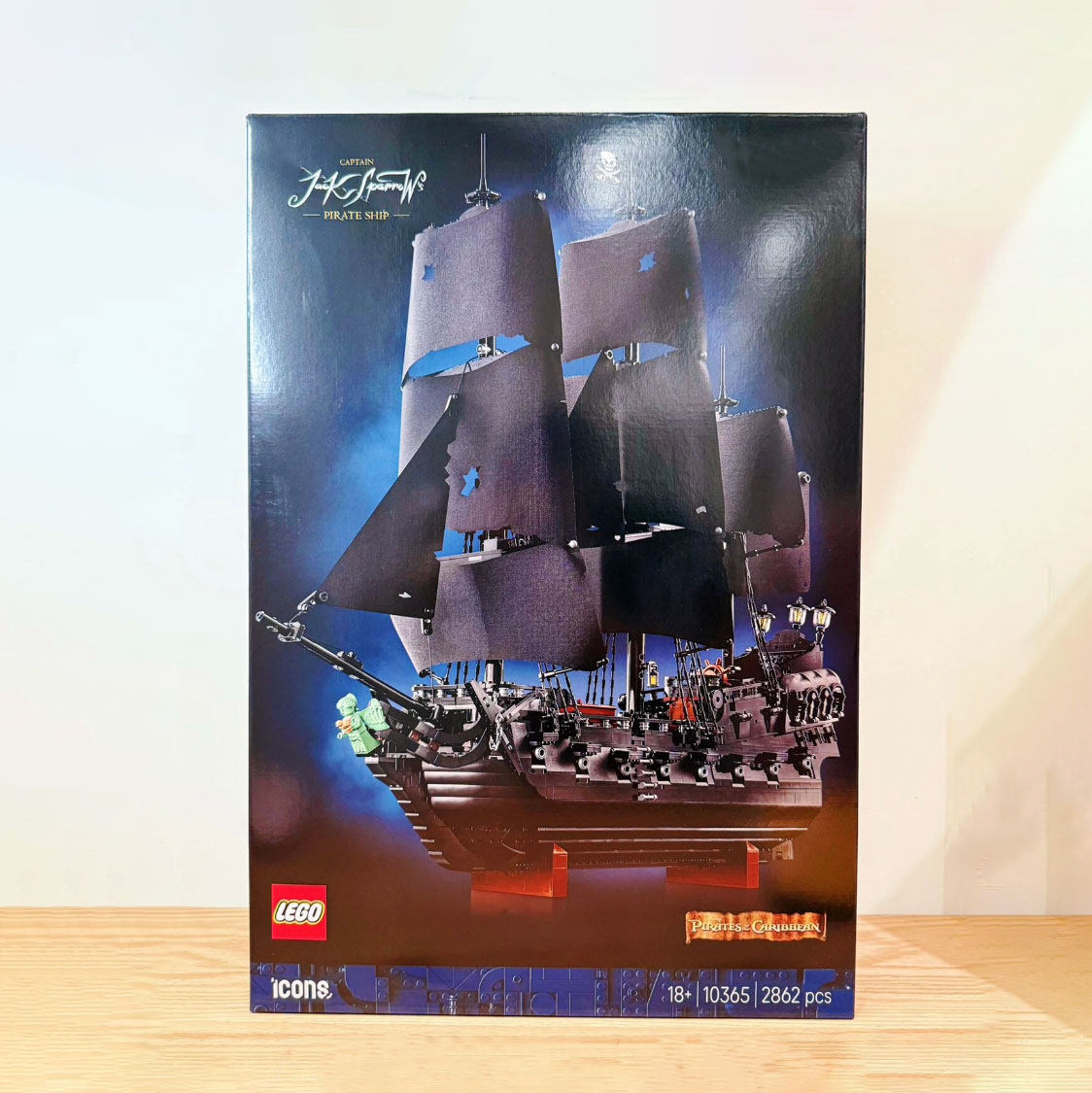 乐高（LEGO）ICONS系列10365杰克船长加勒比海盗船黑珍珠号拼搭新玩具 10365 杰克史派罗船长的海盗船【正品好盒】