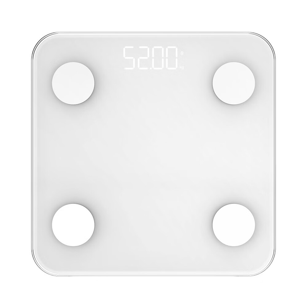 沃萊（ICOMON）新款智能藍牙體脂秤精準小型人體秤家用電子秤測脂肪體重秤 白色