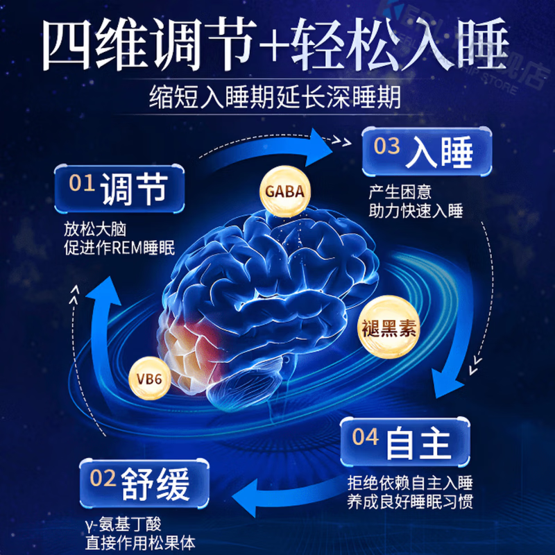 KERLY赫哈希乐心宝神经酸失眠专用缓解焦虑易醒安神助眠严重睡眠入眠重 五盒装【囤货装】 官方直售