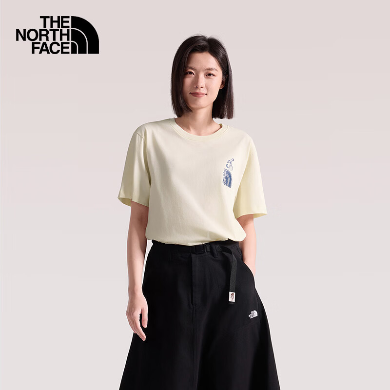 北面（The North Face）棉感T恤男户外防晒运动吸湿圆领短袖 8GVC QLI S