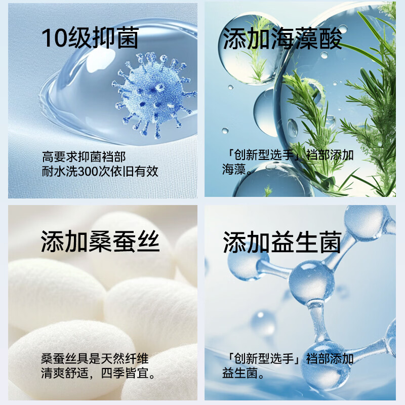 猫人青少年内裤儿童冰丝薄款平角裤发育期初高中学生男孩大童四角短裤 活力蓝+香草黄+浅海蓝+星空灰- 4条 170 (XL) 【建议体重110-125斤】
