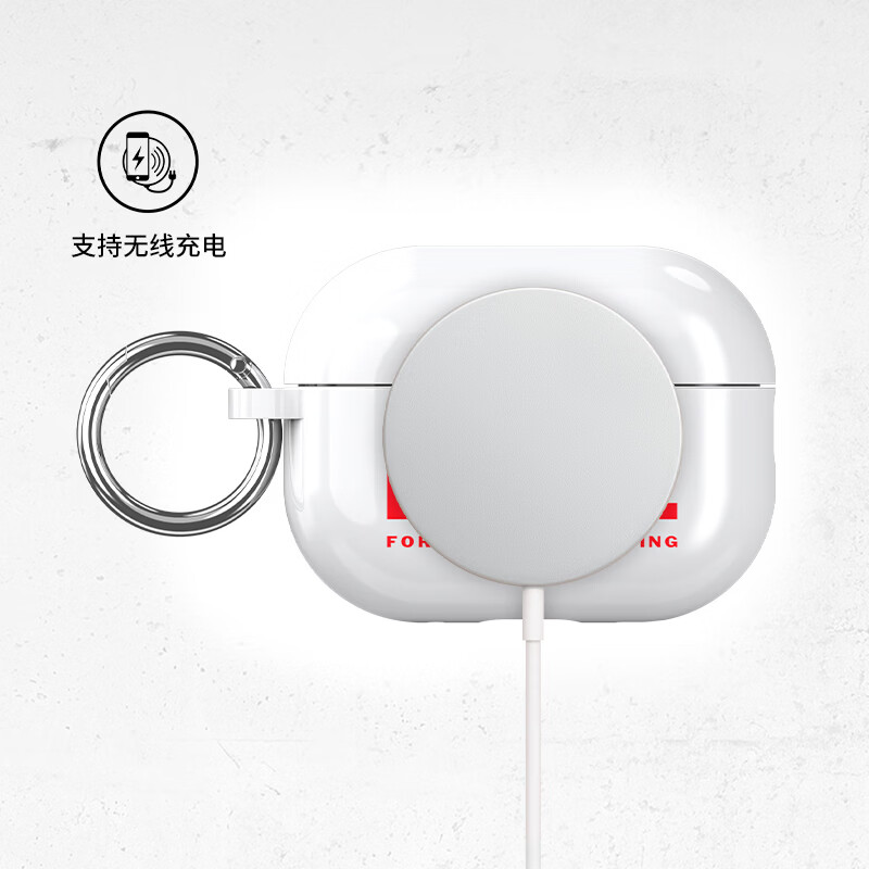 DIESELDiesel字母款耳机保护壳适用苹果耳机AirPodsPro/AirPodsPro2 TPU保护套全包防摔外壳支持磁吸充电 AirPods Pro/Pro2 白色