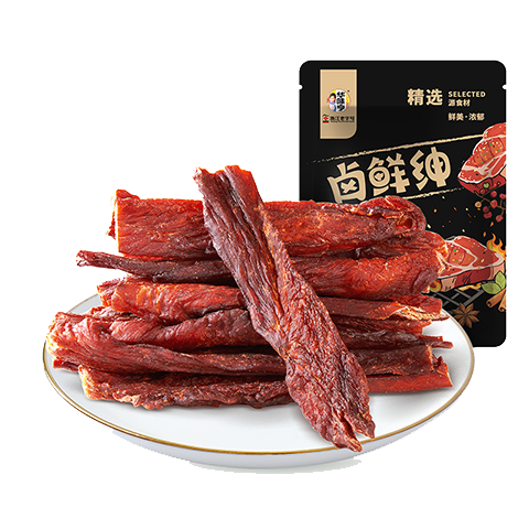 华味亨 休闲零食系列 袋装坚果干蜜饯肉类肉干鸡爪办公室休闲零食小吃 40g风干鸡肉条(五香味)