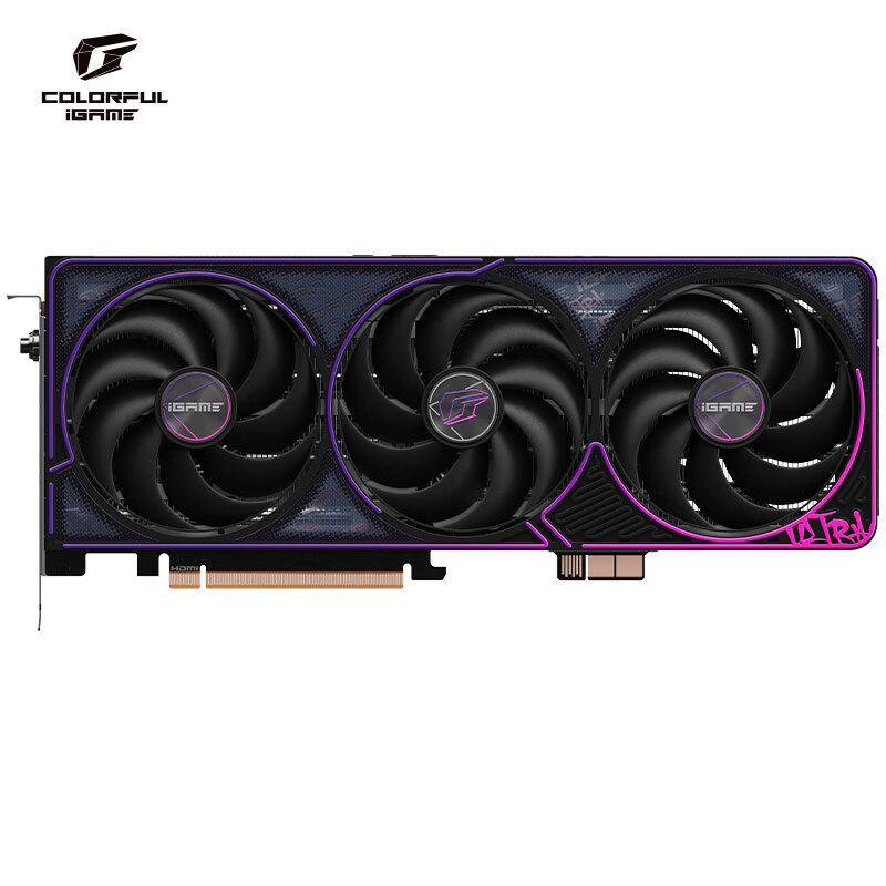 七彩虹(Colorful)iGame GeForce RTX 5070 Ti Ultra Z BLACK OC 16GB GDDR7 DLSS 4.5 背插 光追游戏设计电脑显卡
