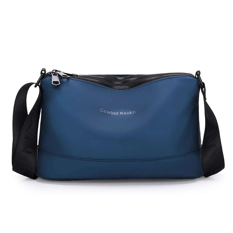 【只做高品质】新时尚休闲百搭简约单肩包黑色潮流复古轻便男包z 多功能单肩包1个【蓝色】