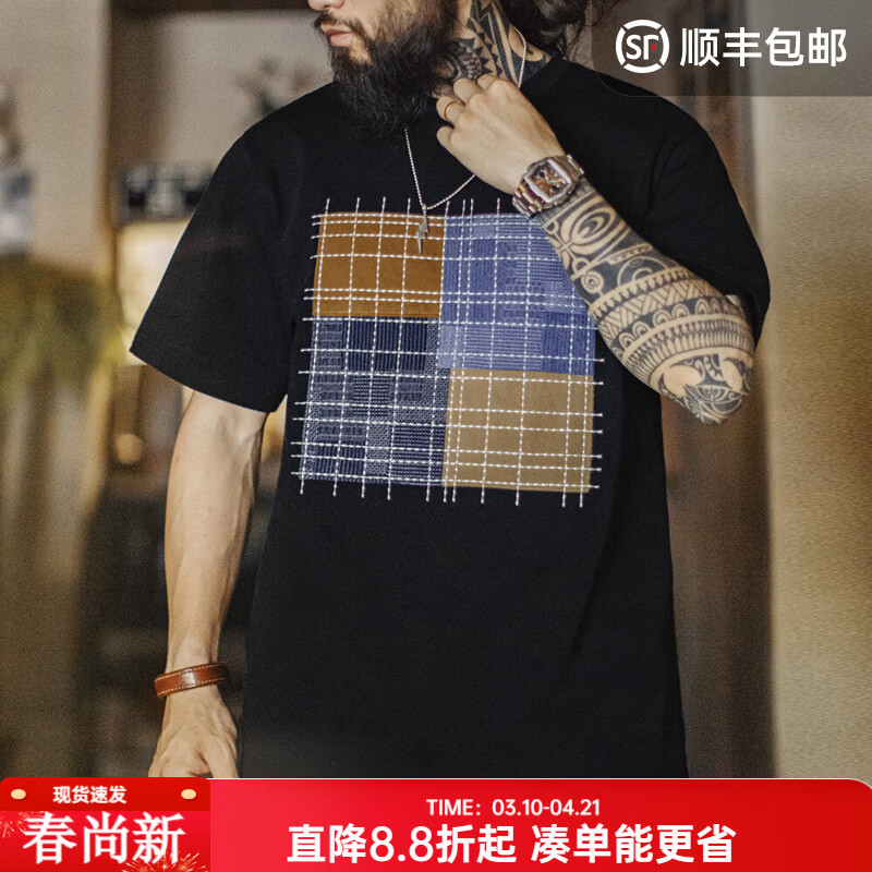 ���ǹ�װ��ʽ����ײɫƴ������T���в�������ƴ��ް���������ʿ��װ ��ɫ L 87.9Ԫ