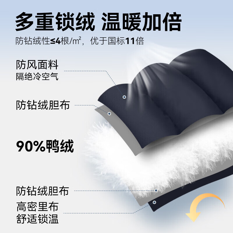 水孩儿(SOUHAIT)童装男童女童长款羽绒服冬季新款儿童厚外套保暖上衣 钻石黑 170 充绒量227g