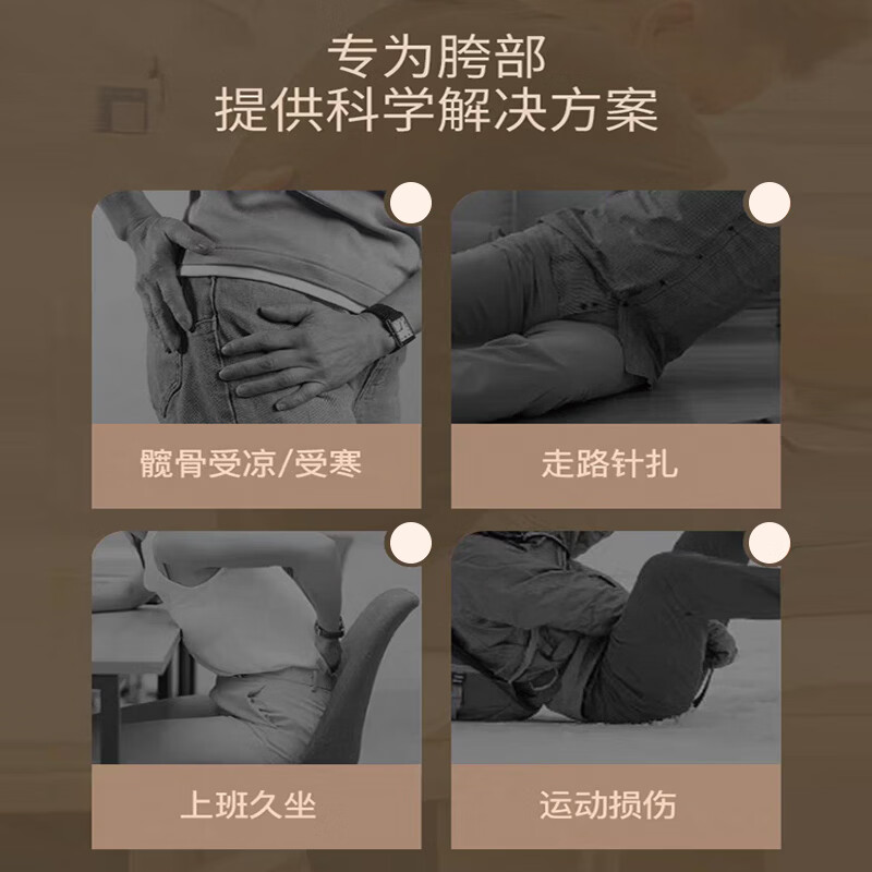 中红通用髋骨热敷胯骨骶髂关节保暖臀部后腰腹部加热股骨头保暖艾灸屁股发热按摩器  【整圈加热】护髋骨关节+复合艾片*10