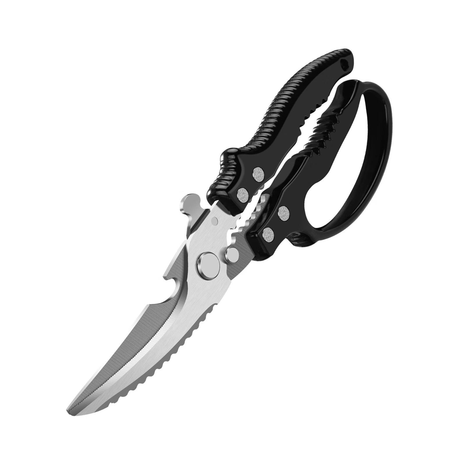 优赏厨房剪刀家用多功能强力鸡鸭骨头专用食品级不锈钢锋利食物大剪子 银色鸡骨剪