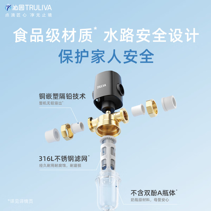 沁园（TRULIVA）前置净水器过滤大通量家用反冲洗防爆防冻P-O3711 全屋净水 7T/H