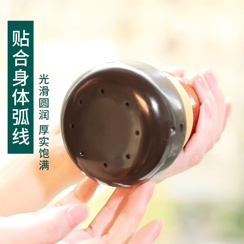 善缘居通阳罐砭石艾灸罐温灸盒无烟器家用随身灸推拿能量石全身球砭